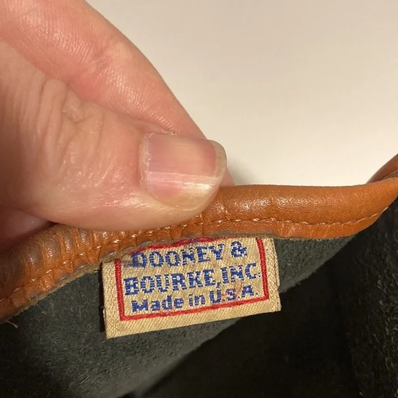 Vintage Dooney & Bourke All Weather Leather Essex Handbag USA pebbled black - Picture 13 of 14